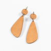 Narrow Leather Drop Earrings