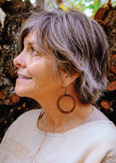 Large Wood Hoop Earrings - Image 2