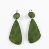 Narrow Leather Drop Earrings - Image 3